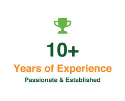 10+ years of experience. Passionate and established.